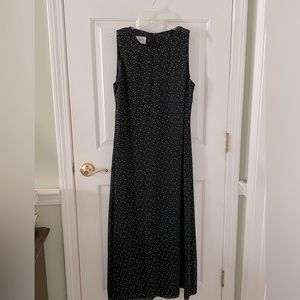 EVAN PICONE Sleeveless dress black w/ white stars EUC Size 14. Wedding wearable